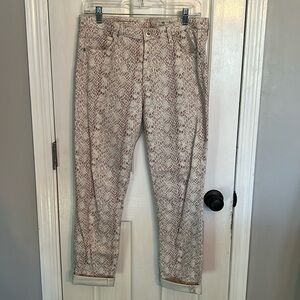 Adriano Goldschmied Prima ankle faux snakeskin 29R jeans